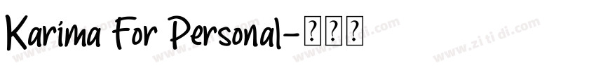 Karima For Personal字体转换
